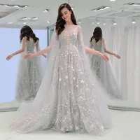 Casual Dresses Fashion Perspektiv Lace Cold Shoulder Long Dress Prom Gown Bride Women's Evening Party Vestido de Festa