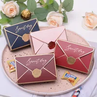Presente Envoltório Europeu Envelope Creativo Caixa de Doces Partido de Casamento Favores De Papel De Chocolate Embalagem Cajas de Caixa