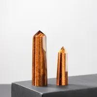 Roher Tigerauge Stein grob poliert Energy Tower Arts Ornament Mineralische Heilungsstäbe Reiki Fäh Quarz Säulen Natur Kristall Punkt