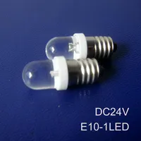 Lampor högkvalitativa E10 24V LED-instrumentljus, E10-lampor, 24V Pilot Lampansignal Lyser 1000PC / Lot