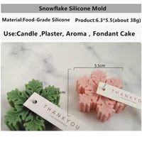 Sile Snowflake Mold Candle Soap Diy Aromatherapy Gips Candle Decorating Mold Candy Chocolate Making Tool Christm Qylezc