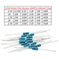 300 pz 1750 Ohm 1 / 2W Resistenza 1% Kit di assortimento del resistore del film metallico Set 30Kinds * 10pcs = 300pcs