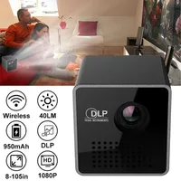 Unic P1s WiFi Беспроводной карманный DLP мини портативный проектор 40 Ansi Lumens Micro Miracast DLNA видео P1 + H WiFi 210609