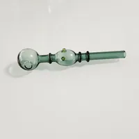 Glass Oil Burner Pipes Thick Pyrex Cool Glass Lake Green Tobacco Pipe For Smoking Bubbler Handcraft Glassware Herb Cigarette Tube Dot Nail Burning Jumbo Accessories