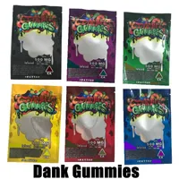 Hot 6 tipi di Gummies Gummies Gummies Borse da imballaggio 500mg Dank Edibles Imballaggio Borse mylar per il fiore di tabacco a secco come biscotti Bianco Borse Bianco Runtz