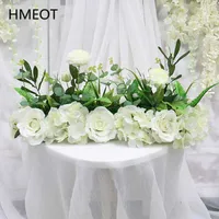 安く白い緑の花の取り決めの一致同じボールテーブルの中心的な装飾の結婚式のアーチの行パーティーイベント小道具