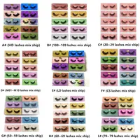 3D Mink Eyelashes Wholesale 10 styles 3d Mink Lashes Natural Thick Fake Eyelashes Makeup False Lashes Extension In Bulk