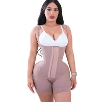 Shapers das mulheres Gorset Fajas Colombianas tamanho grande shapewear busto aberto corpo corpo de cintura de corner alta compressão Bodysuit