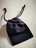 11.5x15cm czarny jedwabny worek na kurz moda torba do pakowania C VIP pakiet torba na biżuterię drukowane litery przechowywania dobra jakość