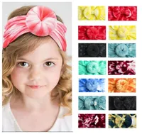 Tie Dye Baby Headband Nylon Tie Dye Prints Nylon Baby donut Headbands Rainbow Color Headwraps Girls Turban Bun Headband