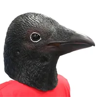 Inne wydarzenie Party Supplies Funny Bird Mask Latex Crow Cosplay Maski Belft Dorosłych Halloween Rekwizyty
