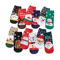 Weihnachtssocken Herren Womens Baumwolle Socke Klassische Weihnachtsmann Santa Claus Tier Stocking Komfortable Warme 12 Paare Hohe Qualität
