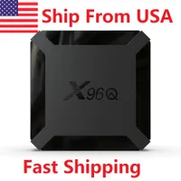 سفينة من الولايات المتحدة الأمريكية) X96Q Android 10 OS TV Box 1GB RAM 8GB ROM رباعية النواة 4K 3D H.265 2.4G WIFI