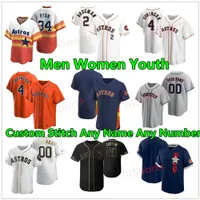 2021 Houston homens mulheres crianças juventude astros beisebol jerseys craig biggio nolan ryan jose altuve george springer michael brantley yuli gurriel alex bregman jersey