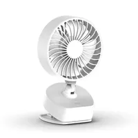 Electric Fans IHoven Portable USB Table Fan Clip-on Type Rechargeable Mini Desk 360 Degree Rotation 3 Speeds Adjustable