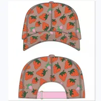 Luxe ontwerper Strawberry Baseball Caps Cotton Cactus Classic Letter Ball Caps Summer Men Women Children Sun Hats Outdoor verstelbare Snapback Cap Casquette Visor