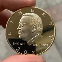Presidente Biden 2021 Moeda Comemorativa em Deus Confiando Ouro e Prata Comemorativa Coin Biden Medal Frete Grátis