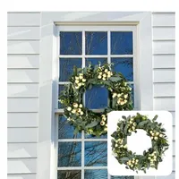Decorative Flowers & Wreaths Beautiful Holiday Wreath Hanging Garland Realistic Exquisite Plastic Eucalyptus Leave Decor For Home Drop