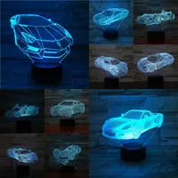 Ночные огни 2021 Cool Supercar 3D лампа светодиодный USB мода Grand Hourting Car Light Boys Kids Gifts домашняя спальня Стояна рядом спать