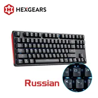HexGears GK12 Interruptor de la caja mecánica Kailh 87 Key Gaming Keyboard Anti Ghosting PC ruso PC / MAC / LAP 210610