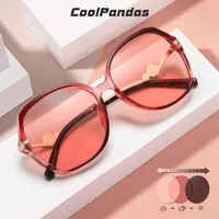 선글라스 coolpandas 빈티지 오버 사이즈 포푼 여성 편광 패션 큰 프레임 태양 안경 UV400 feminino