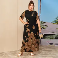 Plus Storlek Vestidos Abaya Dubai Long Maxi Dress Femme Robe Ete Kläder Klänningar för Kvinnor Vestido de Mujer Ropa Christmas Clothes 210302