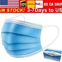 2000pcs/BOX Face Masks 3-7 days to US Disposable with Elastic Ear Loop 3 Ply Breathable for Blocking Dust Air Anti-Pollution Mask