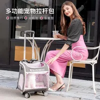 Cat Carriers,Crates & Houses Breathable Outdoor Pet Trolley Travel Portable Kitten Cage Dog Backpack Large Capacity Carry Puppy Carrier Bag