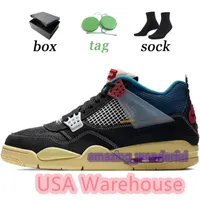 Högkvalitativ 4s Mens Basketboll Skor Snabb leverans från US Warehouse White Oreo Metallic Purple Black Cat Bred Shimmer Cactus Jack Sneakers med låda
