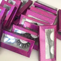 도매 25mm 거짓 속눈썹 Beautythick 스트립 3D 밍크 속눈썹 메이크업 종이 상자와 극적인 긴 속눈썹