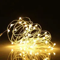 Cordes LED Fairy Lights Copper Wire String 1/2/5 / 10m Holiday Outdoor Lamp Garland Luces for Christmas Tree Wedding Party Decorationled Stri