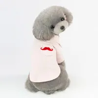 Dog Apparel Beard Pet Cotton Clothes Spring Summe Suit For Cat Puppy Vest T-shirt Cloth Shirt Pets Products Yorkshire Universal