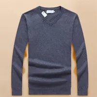 Высокое качество Crocodile V-образным вырезом свитер пуловер мужской капюшон дизайнер Толстовка писем вышивка трикотаж зимняя новая дизайнерская мужская одежда