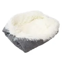 ケネルペン2021デュアル目的巣ソフトペットベッド犬猫の冬の暖かい寝台の袋の長いぬいぐるみクッションマットポータブル子犬用品
