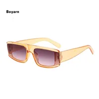 Óculos de sol Boyarn Quadrado Fashion Pequeno Quadro de Vento Sol Rua Para Homens e Mulheres UV400 Plástico Acrílico Acrílico CN (Origem)