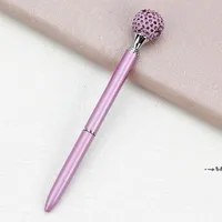 NewCrystal Element Roller Ball Pen Big Diamond Ballpoint Ручки GEM Свадебный Офис Подарок Подарок 11 Цветов RRE12292