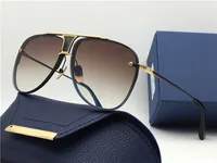 Clássico piloto óculos de sol ouro / marrom 20th aniversário Sonnenbrille moda óculos de sol Mens óculos Unisex Novo com caixa