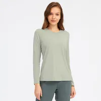 L129 Hoodie Slim Fit Tişörtü Yoga Tops Kıyafet Spor Ceket Tereyağı-Yumuşak Uzun kollu T-shirt Kadın Eğlence Gömlek Koşu Fitness Giyim