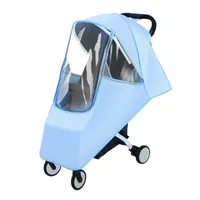 Accesorios de piezas de cochecitos 1pc Universal Rain Cover Baby Car El tiempo Shield con las ventanas Trolley Umbrella Impermeable Sujetas