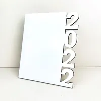 Sublimation Blanks Album Party 2022 Happy New Year Gifts Photo Frame MDF Leeg Image Board Woondecoratie Vrienden Familiegift XD24867