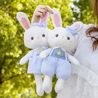40cm söt kaninbjörn docka baby mjuk plysch leksaker för barn appease sova fylldplush djur baby leksaker-för spädbarn gåva