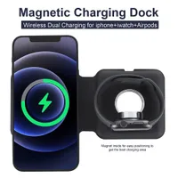 15 W Katlanabilir Kablosuz Şarj 2 in 1 Şarj Için iPhone 13 Pro Max 12 Airpods Hızlı Şarj Magsafing Chargers Dock Fit IWatch Series 7 6 SE 5