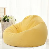 Sofá perezoso cubierta Bolsa de frijoles Silla de silla de asiento Muebles de sala de estar sin relleno Beanbag Cama Puf Puff Scouch Tatami 210723