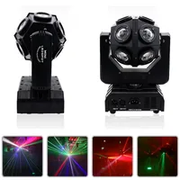 LED RGBW 4In1 Laser Beam Strobe Flytta Head Light Stage Lasrar Projektor DJ Disco Ball Prom Christmas Party Bar Club Inomhus