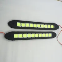 Ampuller LED Araba DRL Sürüş Lambası Bükülebilir Gündüz Koşu Işık Su Geçirmez COB Gündüz Zaman Işıkları Sis