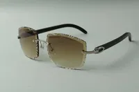 2021 Designers uniques Sunglasses 3524023 Coupes Temple de corne de buffle noir naturel de la lentille, Taille: 58-18-140mm