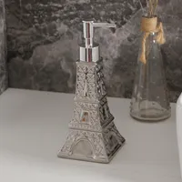 Conjunto de accesorios de baño Tipo de cerámica Push-Tipo Loción Botella Mano Desinfectante y ducha Gel Creativo Eiffel Torre Moderno Sencillez Baño.