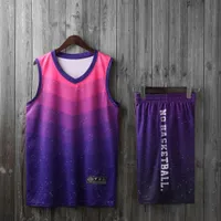 그라디언트 농구 유니폼 세트 대학 팀 클럽 사용자 정의 농구 셔츠 망 스포츠 도매 유니폼 2020