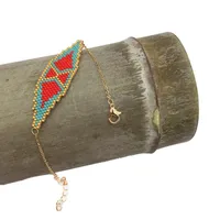Pulseras de encanto Beads de semillas hechas a mano Pulsera de punto a mano Miyuki Mujeres Accesorios para niñas Bangle Beade Strand Trendy Jewelry