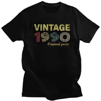 T-shirts Unika vintage 1990 Originaldelar Tee Kortärmad Bomull T-shirt Fritid T-shirt 30th Birthday T Shirt Loose Fit Apparel